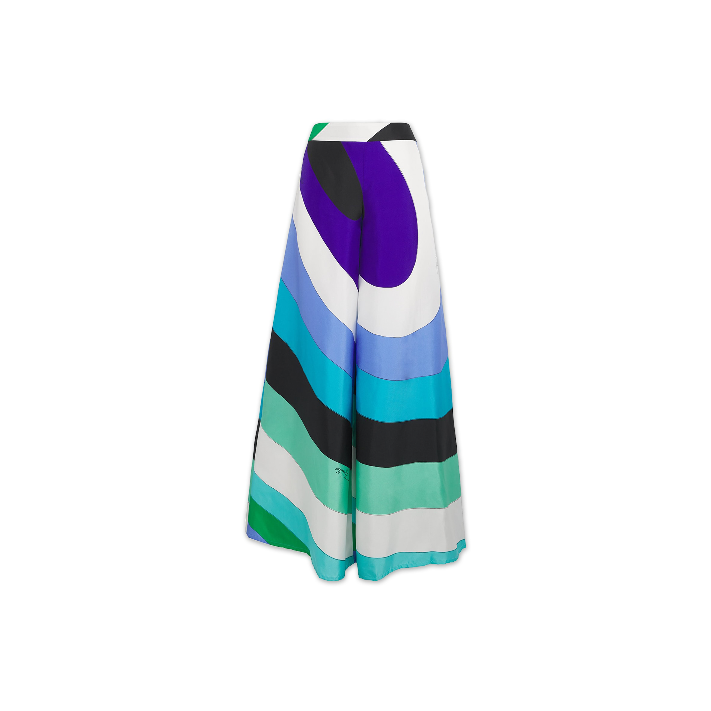 PUCCI IRIDE SILK WIDE-LEG TROUSERS